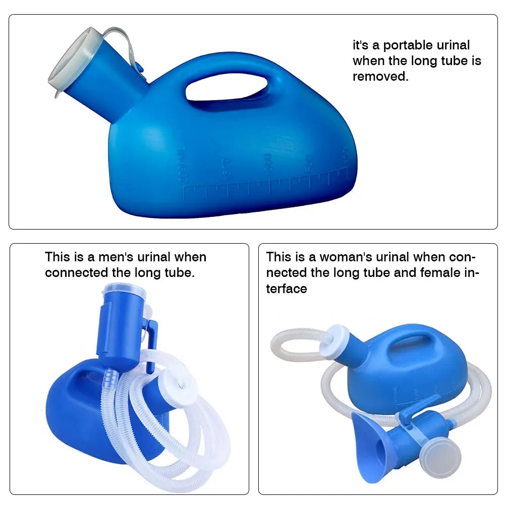 2000ml Blue White Portable Urinal