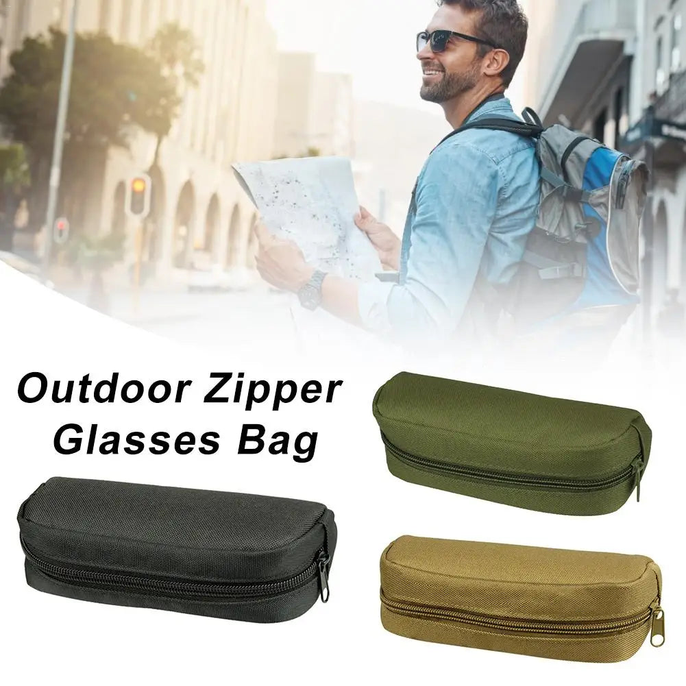 Outdoor Zippered Portable Glasses Bag