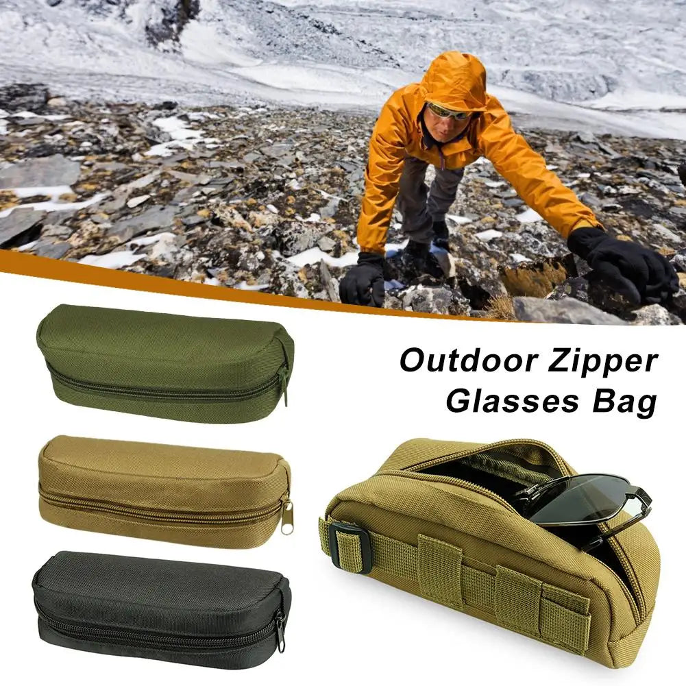 Outdoor Zippered Portable Glasses Bag