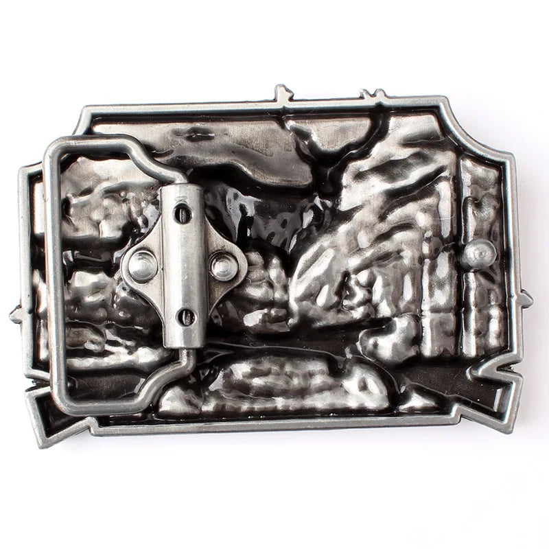 Deer hunter belt buckle