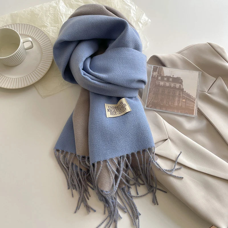 Solid Cashmere Warm Scarf