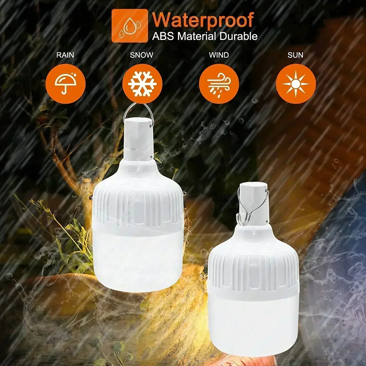 Outdoor USB Rechargeable LED Light Bulb Lantern