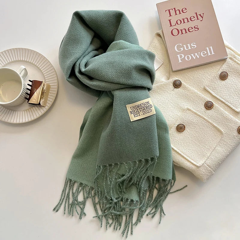 Solid Cashmere Warm Scarf