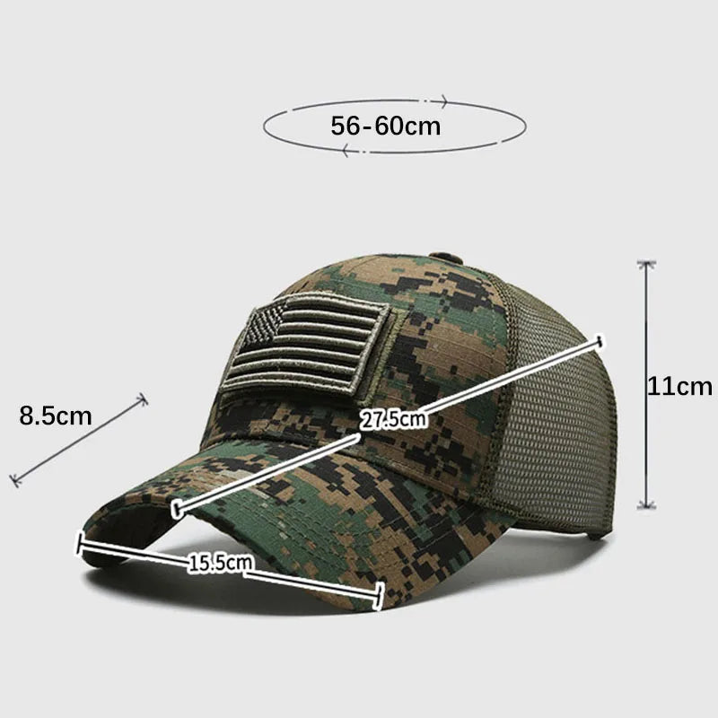 Men American Flag Camouflage Baseball Cap