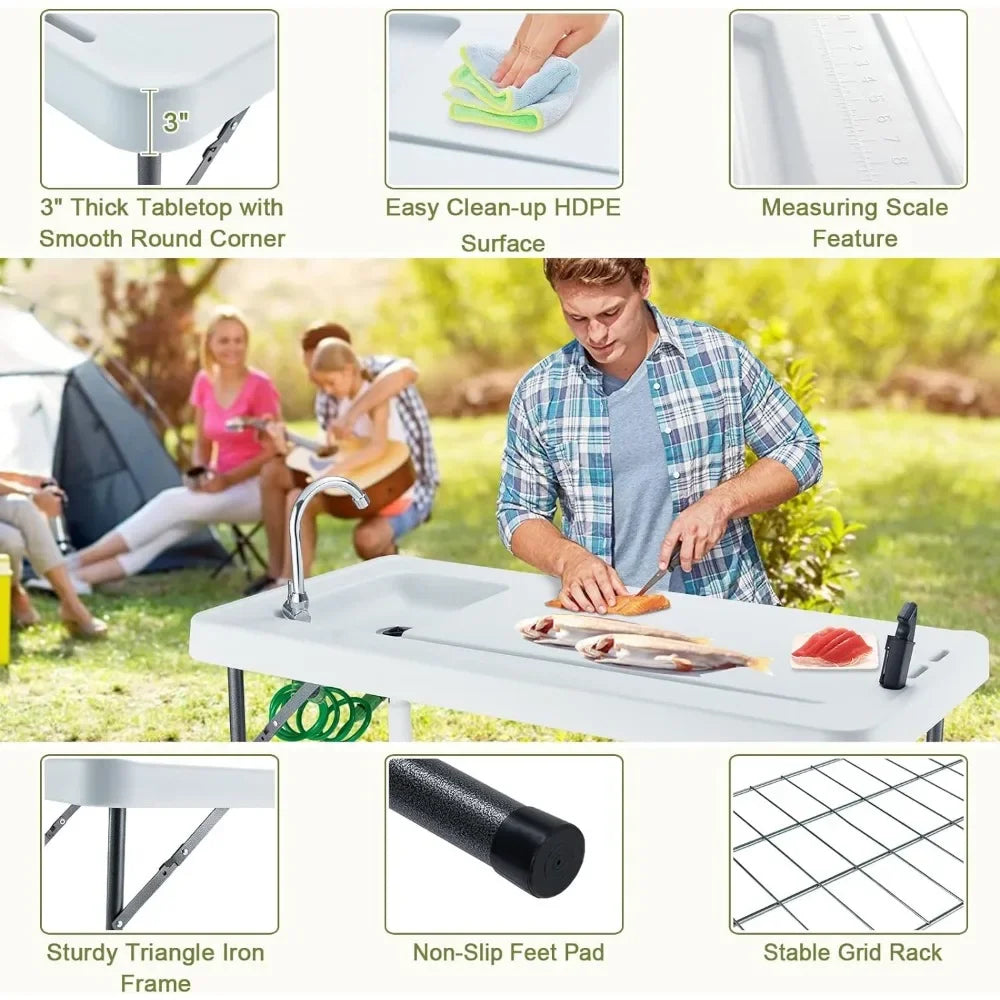 Portable Folding Fish Cleaning Table