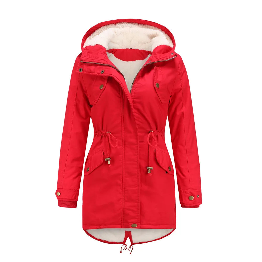 Women's Velvet Outdoor Jacket Windproof Waterproof