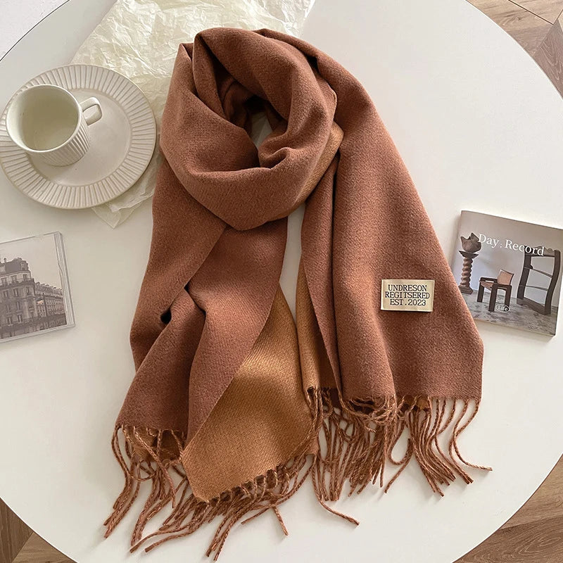 Solid Cashmere Warm Scarf