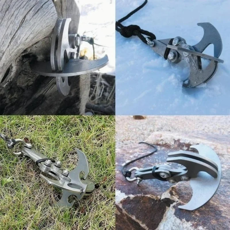 Folding Grappling Hook/ Multifunctional Stainless Steel Survival Outdoor Climbing Claw