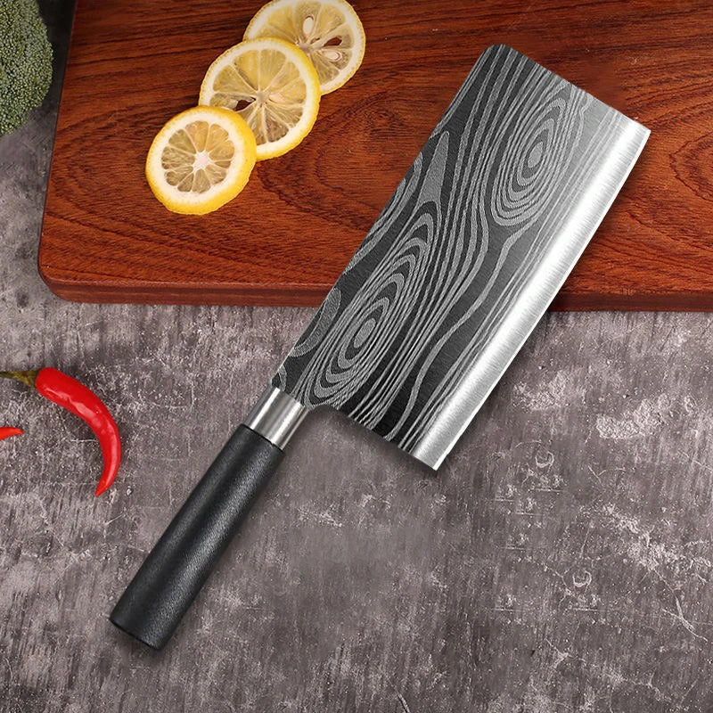 Laser Damascus Pattern Utility Kitchen Knives