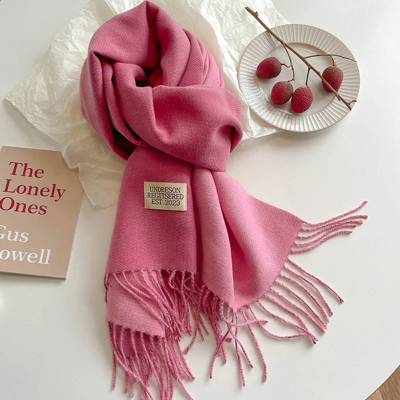 Solid Cashmere Warm Scarf