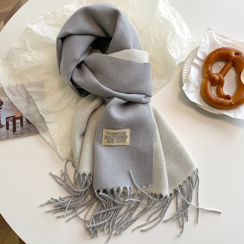 Solid Cashmere Warm Scarf