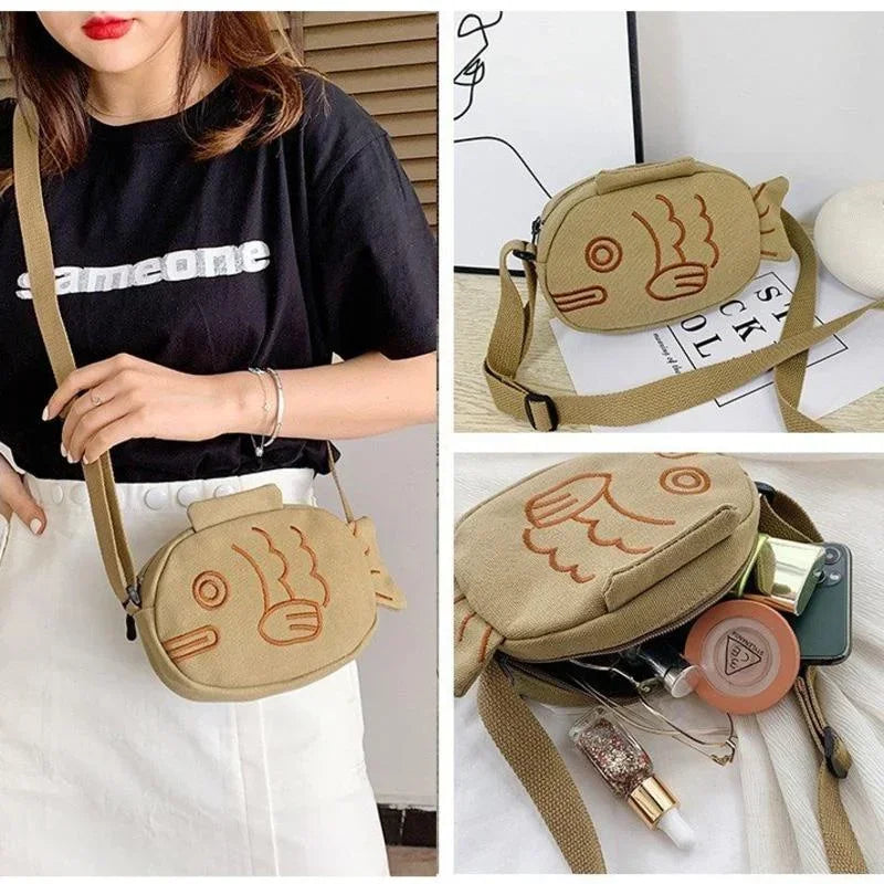 Cute Canvas Messenger Bag