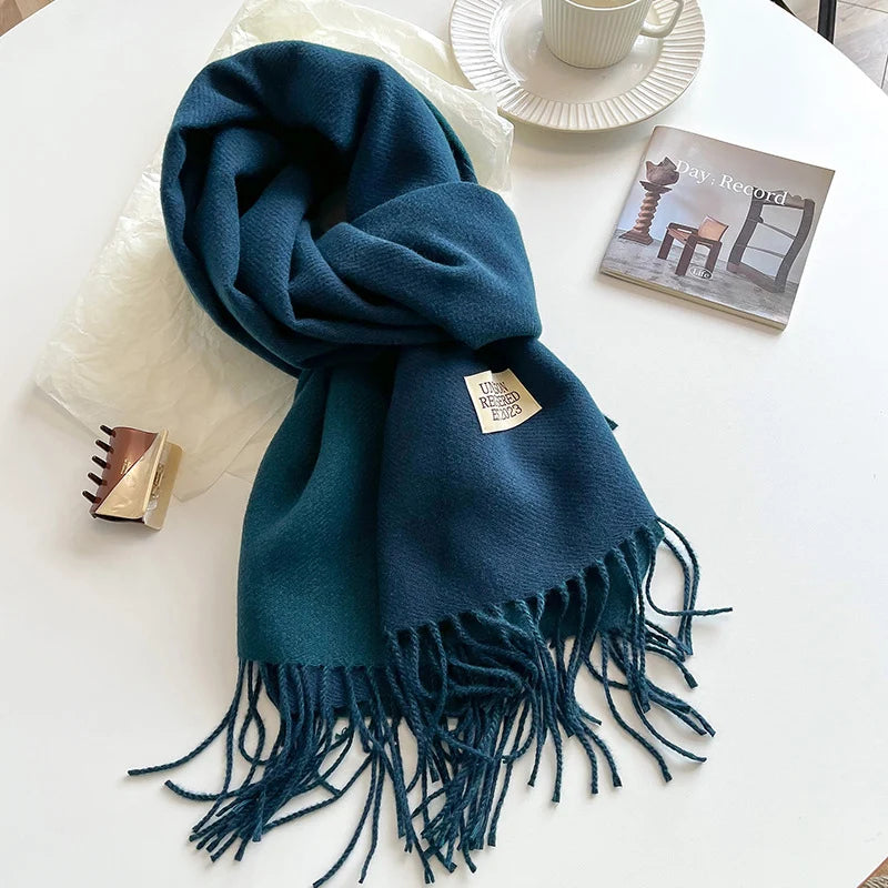 Solid Cashmere Warm Scarf