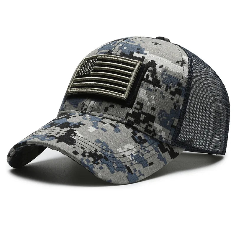 Men American Flag Camouflage Baseball Cap