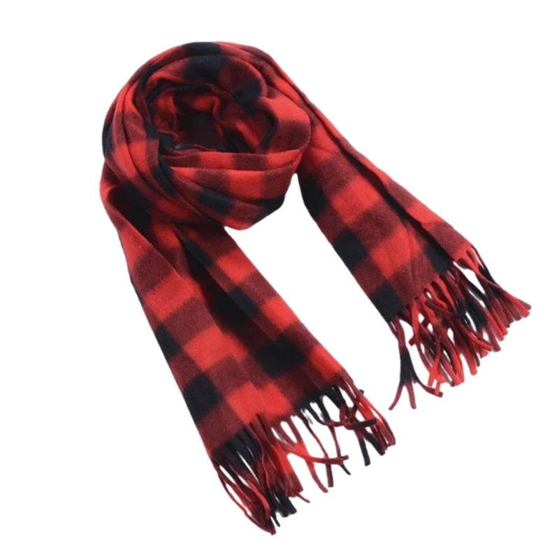 Christmas Long Plaid 160x30cm Oversized Winter Fall Warm Scarves