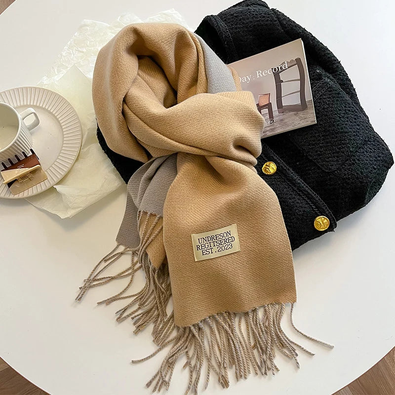 Solid Cashmere Warm Scarf