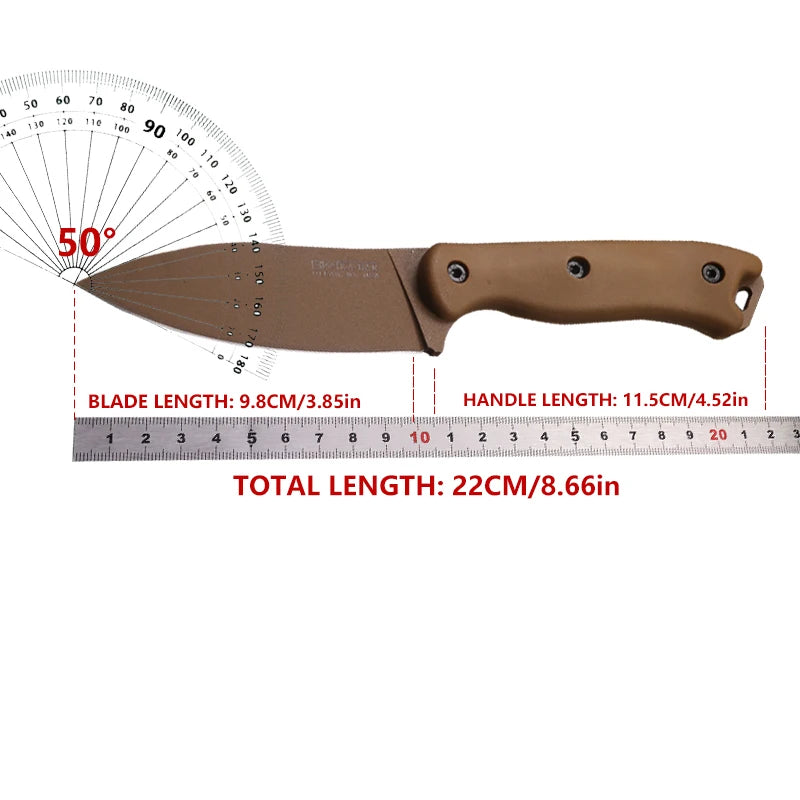 BK19 Nessmuk Fixed Blade Knife 4.3125" 1095 Tan Nessmuk Blade