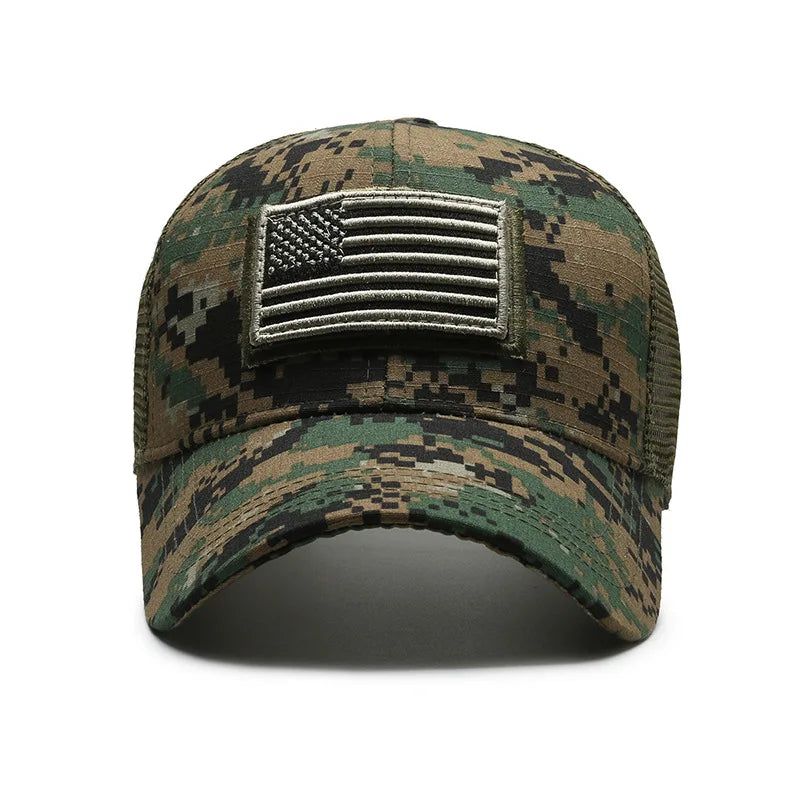 Men American Flag Camouflage Baseball Cap