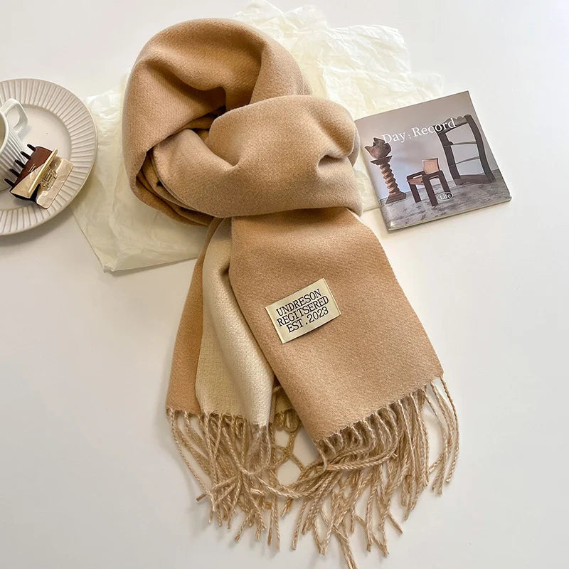 Solid Cashmere Warm Scarf