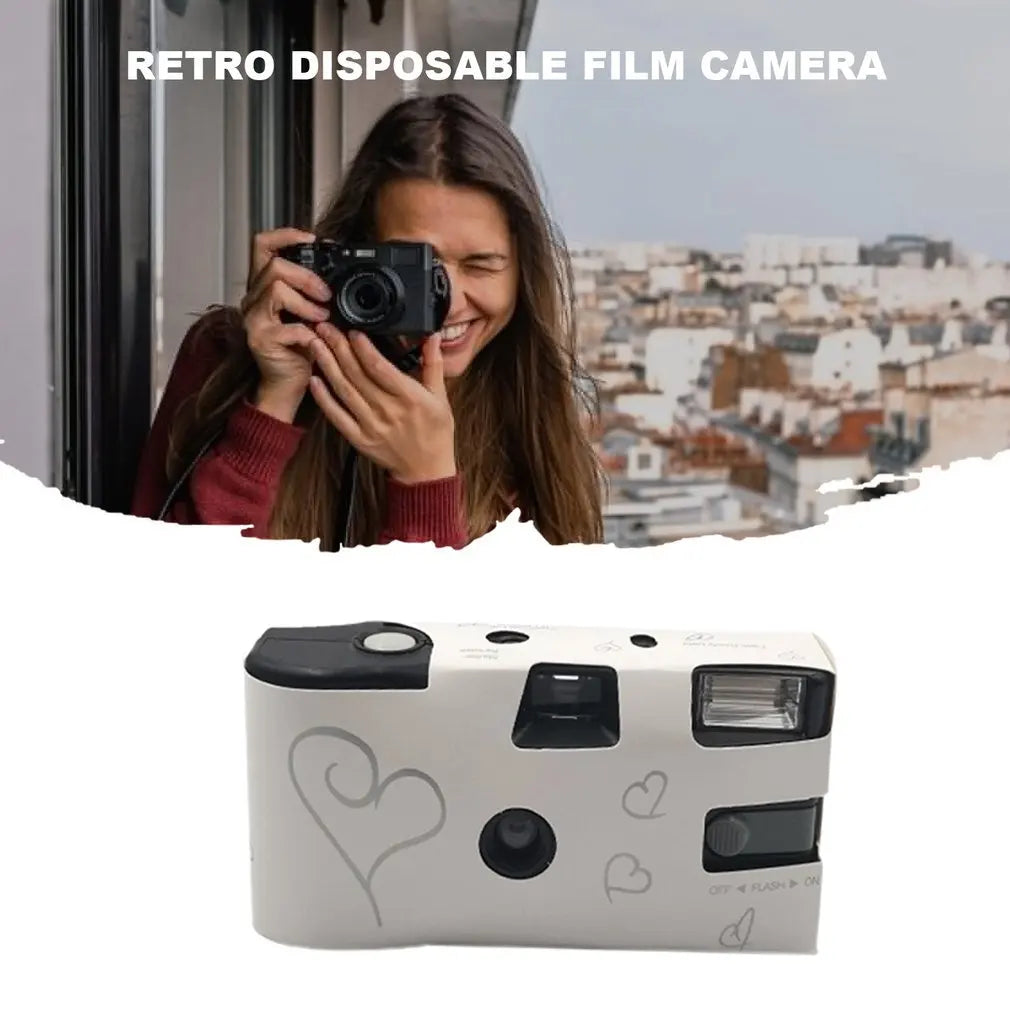 New Disposable Film Camera with Flash Single Use Once Pictures Tool Wedding Bulk Travel Camp Party Supplies 16 Photos