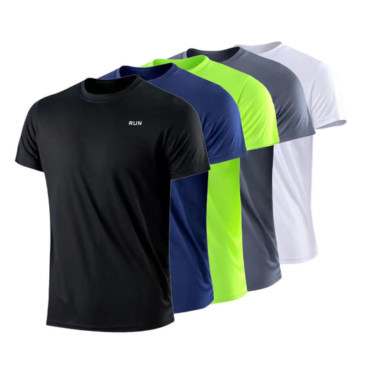 Men's Quick Dry Short Sleeve Moisture Wicking Round Neck T-Shirt