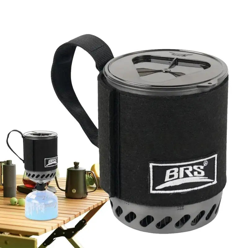 BRS 61 Jet Boil Camping Pot Stove With Heat Exchanger Portable Gas Stove Quick Burn Coffee Cup