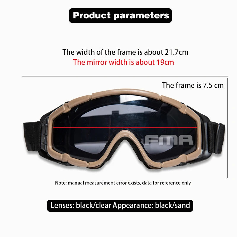 New FMA Airsoft SI-Ballistic Goggles