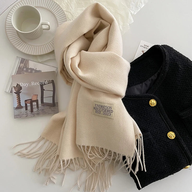 Solid Cashmere Warm Scarf