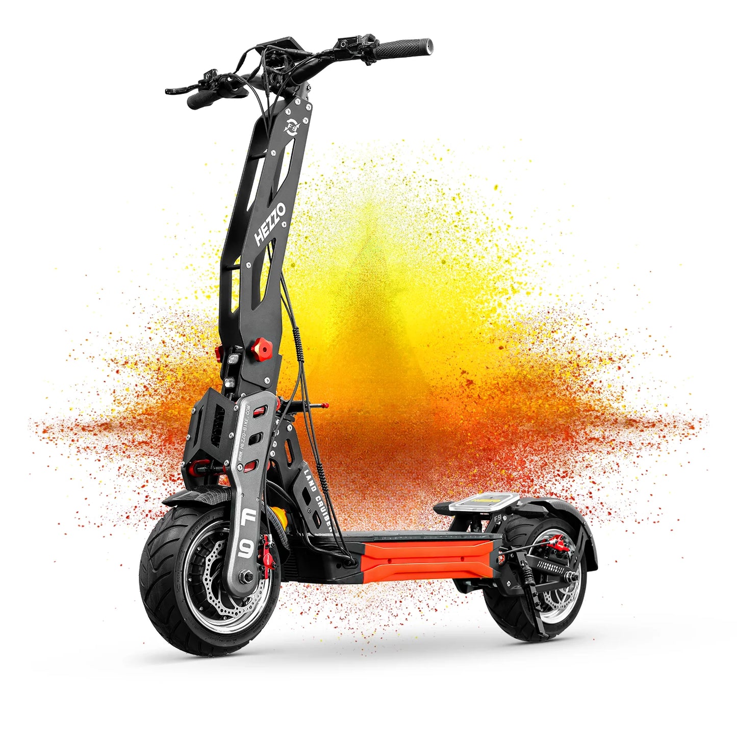 HEZZO F9 60v 8000w Dual Motors Electric off-road Scooter 40LG Lithium NFC 12"Fat Tire Racing Escooter