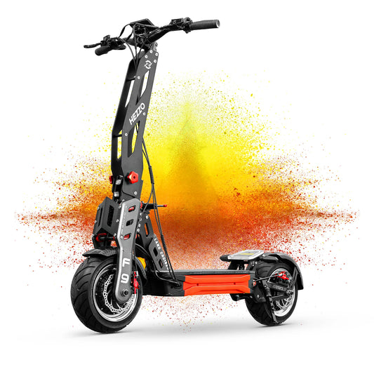 HEZZO F9 60v 8000w Dual Motors Electric off-road Scooter 40LG Lithium NFC 12"Fat Tire Racing Escooter