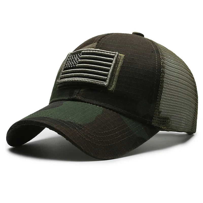 Men American Flag Camouflage Baseball Cap