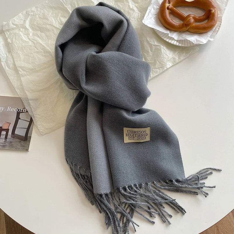 Solid Cashmere Warm Scarf