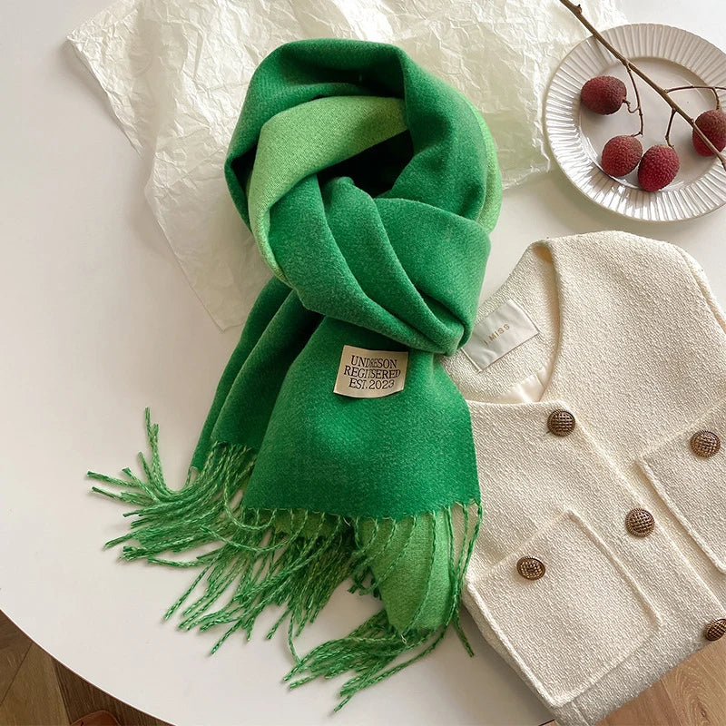 Solid Cashmere Warm Scarf