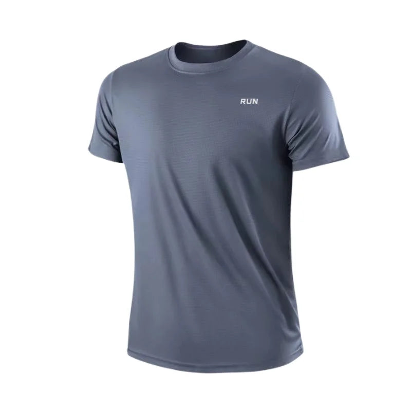 Men's Quick Dry Short Sleeve Moisture Wicking Round Neck T-Shirt