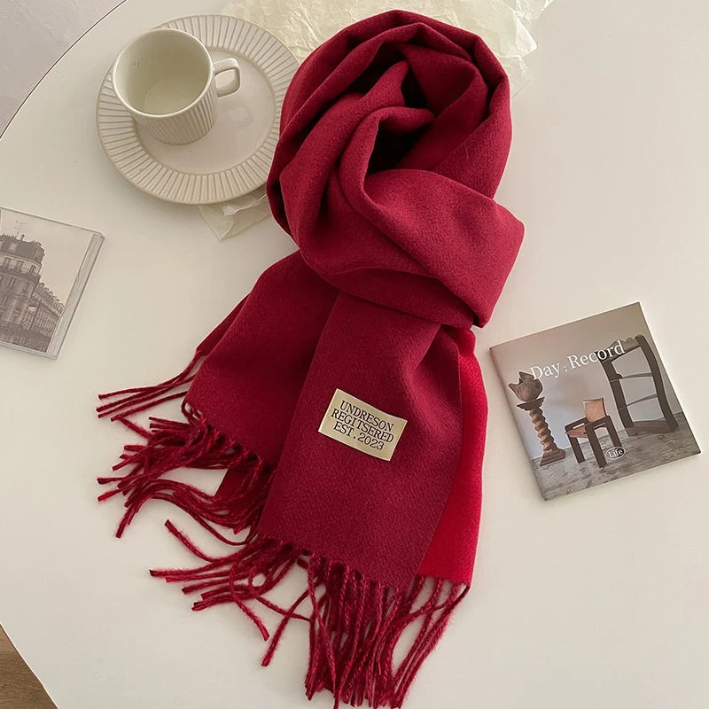 Solid Cashmere Warm Scarf