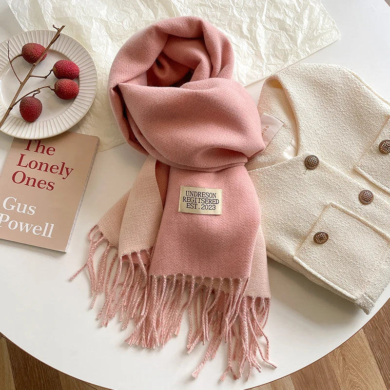 Solid Cashmere Warm Scarf