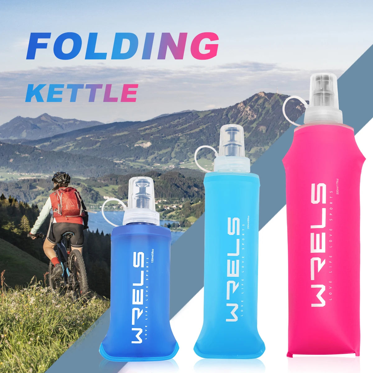 1pc150ml/250ml/500ml Outdoor Collapsible Water Bottle