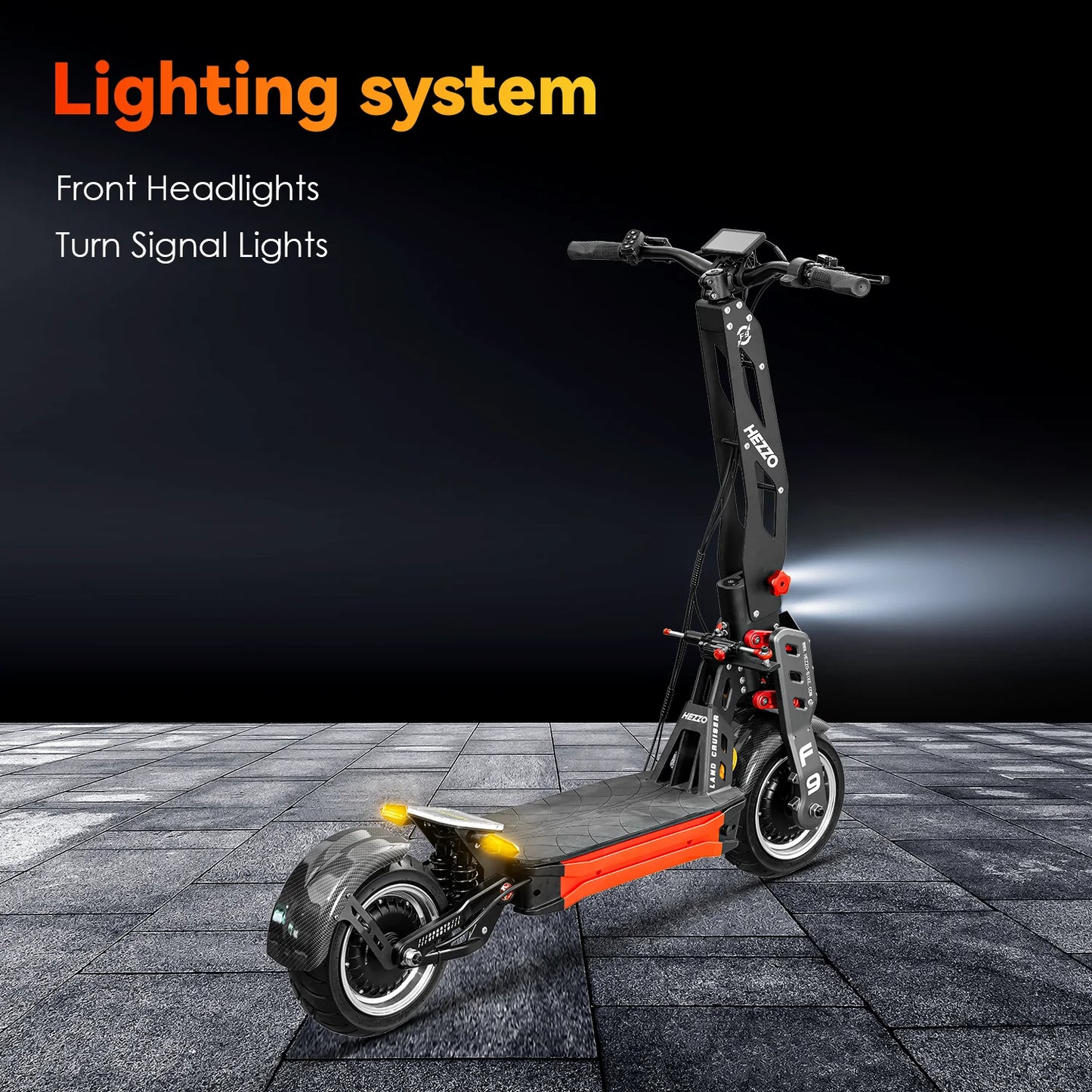 HEZZO F9 60v 8000w Dual Motors Electric off-road Scooter 40LG Lithium NFC 12"Fat Tire Racing Escooter