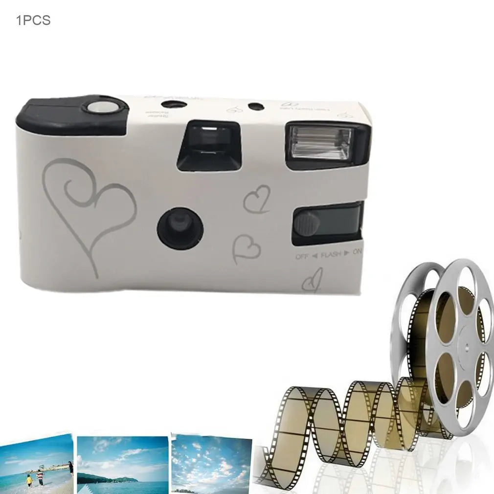 New Disposable Film Camera with Flash Single Use Once Pictures Tool Wedding Bulk Travel Camp Party Supplies 16 Photos