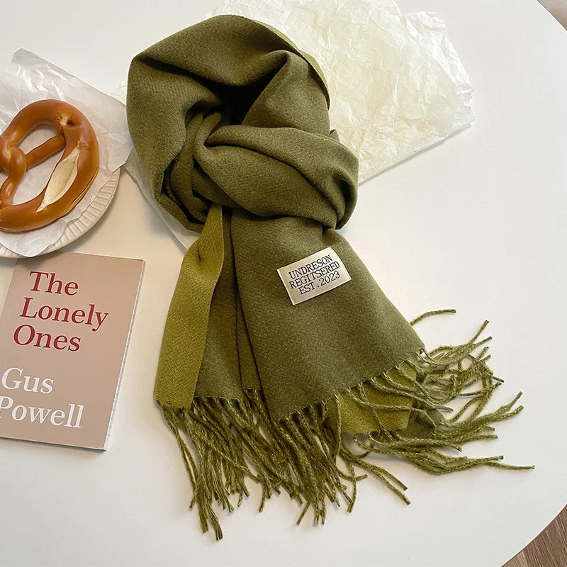 Solid Cashmere Warm Scarf