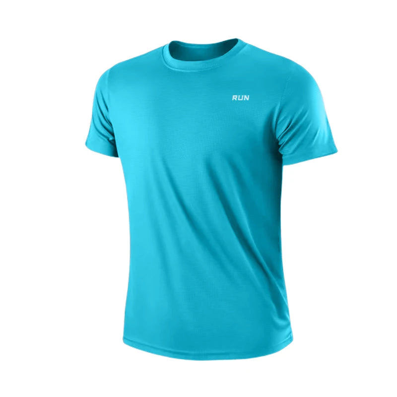 Men's Quick Dry Short Sleeve Moisture Wicking Round Neck T-Shirt