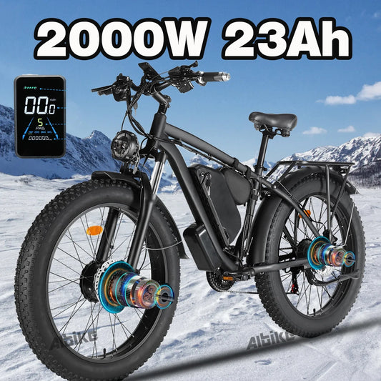 2000W Fat Tire Electric Bike 48V 22Ah 26"