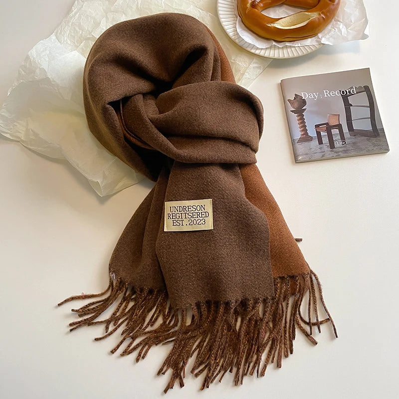 Solid Cashmere Warm Scarf