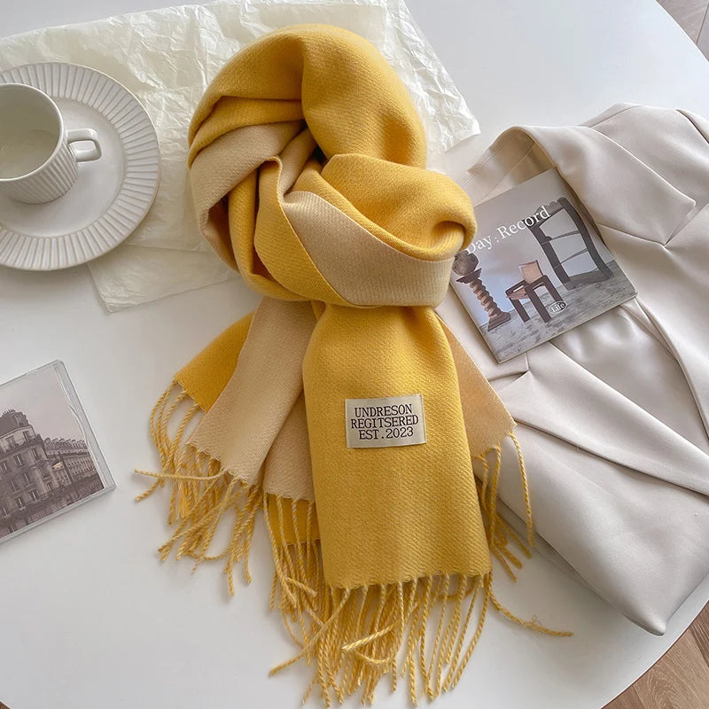 Solid Cashmere Warm Scarf