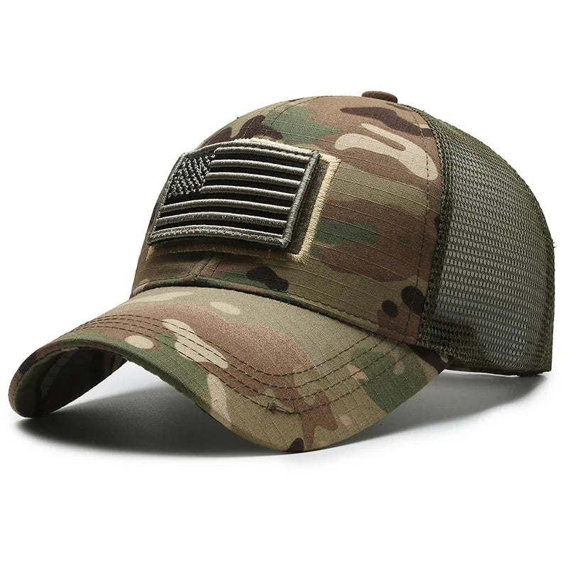 Men American Flag Camouflage Baseball Cap