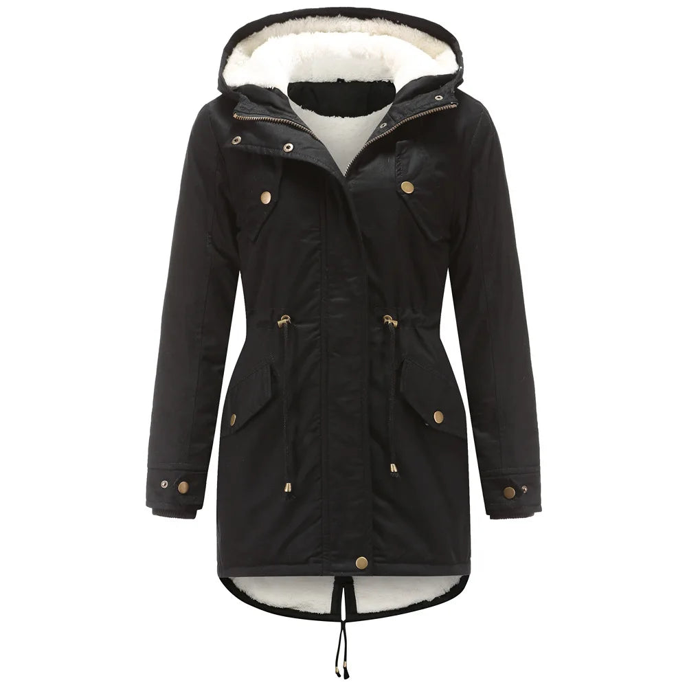 Women's Velvet Outdoor Jacket Windproof Waterproof