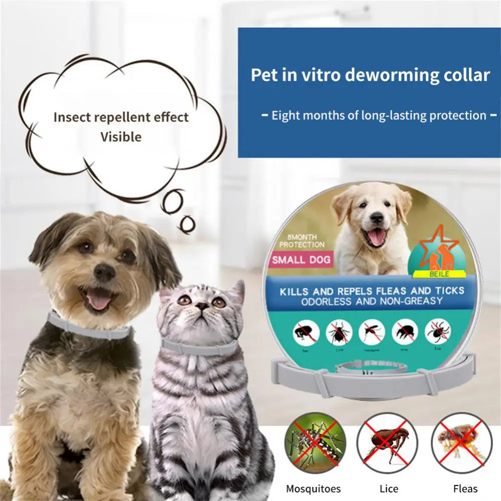 Pet Flea And Tick Collar For Dogs And Cats