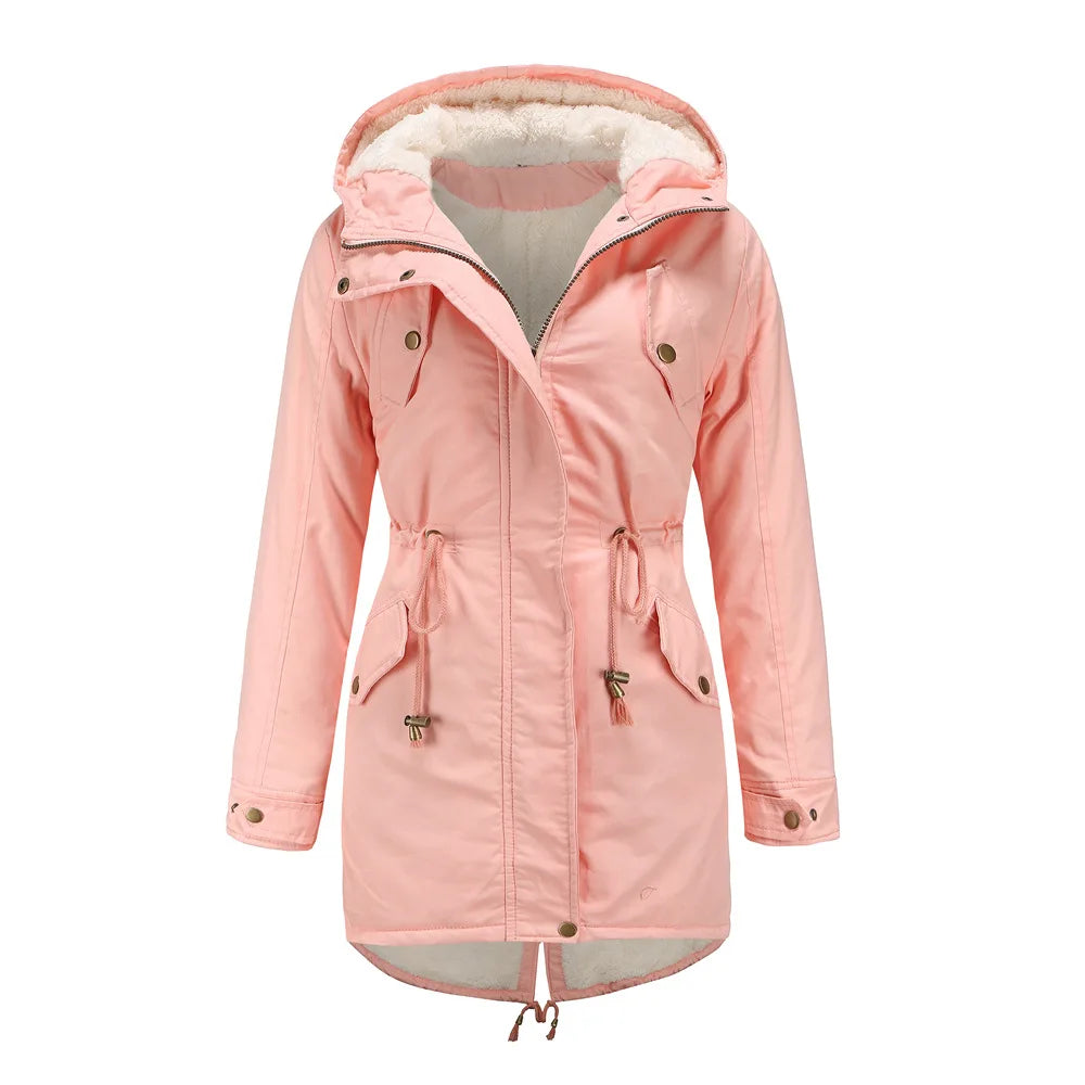 Women's Velvet Outdoor Jacket Windproof Waterproof