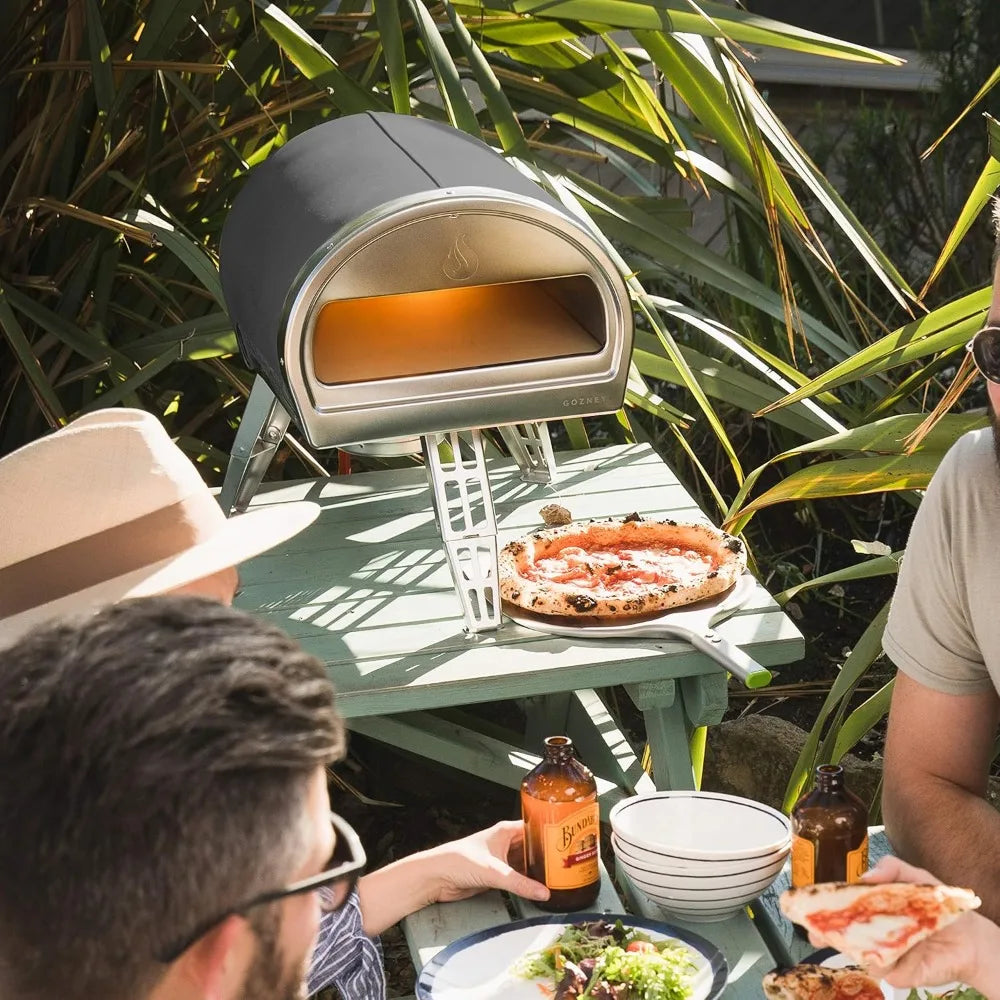 Outdoor Pizza Oven, Grey, Portable, Gas & Wood Fired, Restaurant-Grade