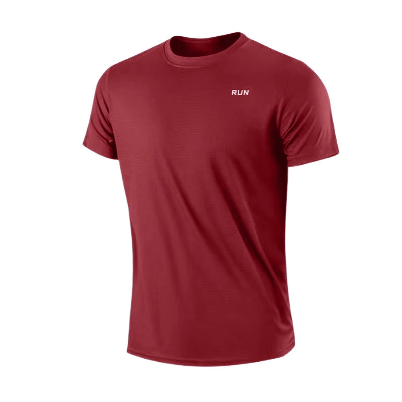 Men's Quick Dry Short Sleeve Moisture Wicking Round Neck T-Shirt